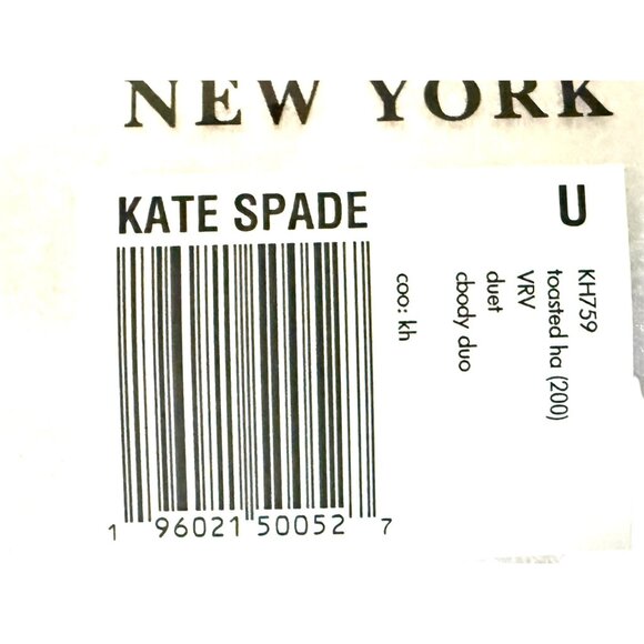 Kate Spade Womens Duet Hazelnut Ivory Saffiano Leather Small Crossbody New - Picture 11 of 12